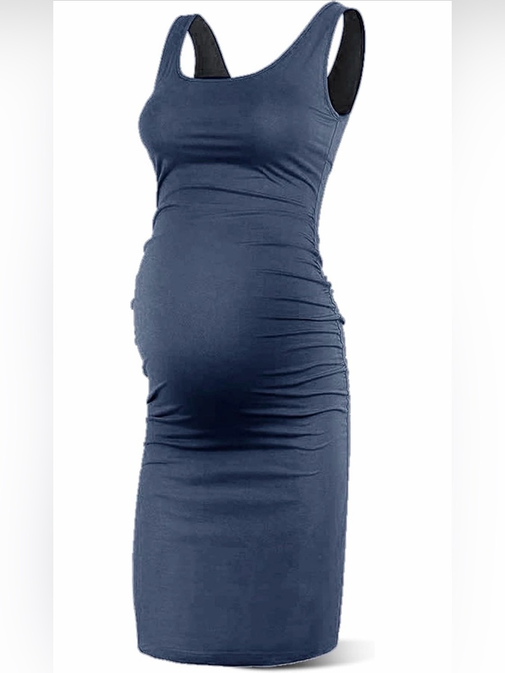 3 pack blue/red/green Ruched Maternity Bodycon Dress